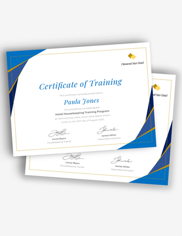 Hotel Training Certificate