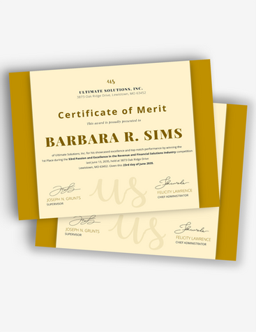 Company Certificate of Merit
