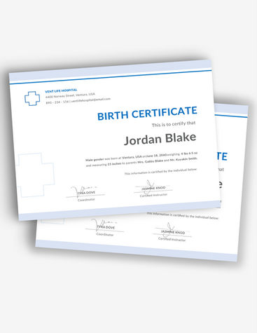 Clean Birth Certificate