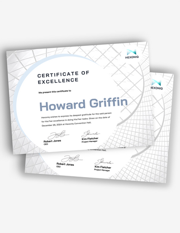 Work Excellence Certificate
