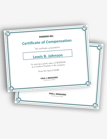 Compensation Certificate