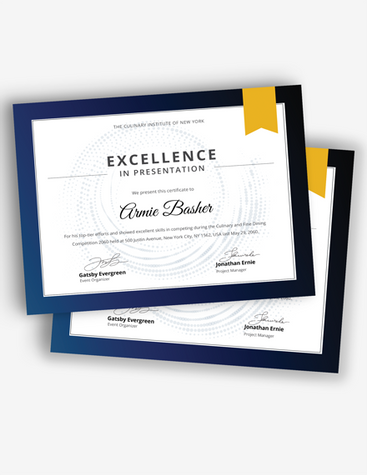 Presentation Excellence Certificate