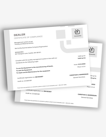 Gray Compliance Certificate