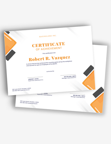 Simple Best Employee Certificate