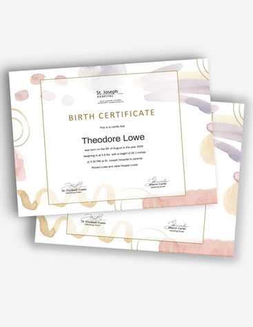Creative Birth Certificate