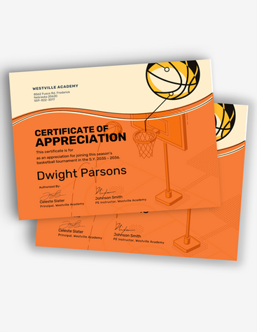 Team Appreciation Certificate