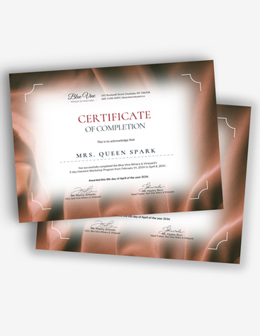 Classy Red Certificate of Completion