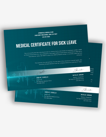 Medical Leave Certificate