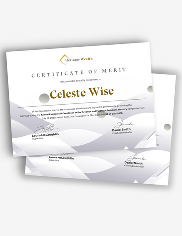 Classy Certificate of Merit