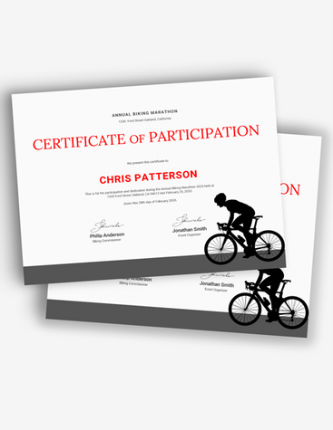 Sleek Certificate of Participation