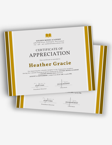 Elegant Certificate Of Appreciation