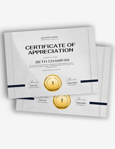 Chic Certificate of Appreciation