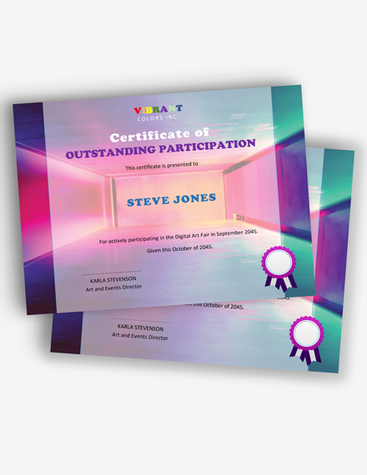 Colorful Certificate of Participation