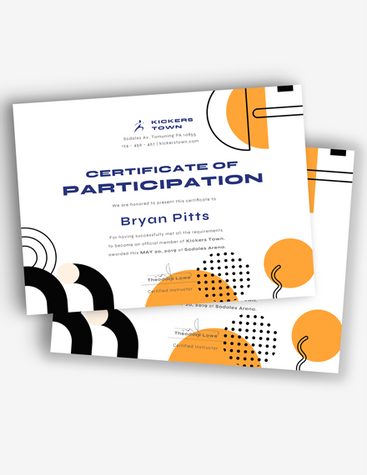 Sports Certificate of Participation