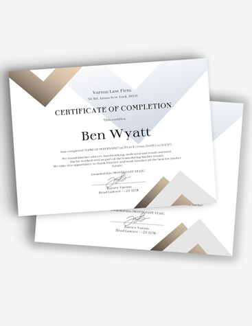 Professional Completion Certificate