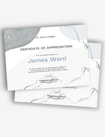 Gray Certificate of Appreciation