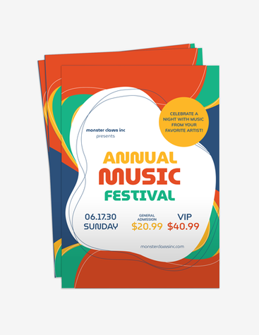 Colorful Music Festival Invite