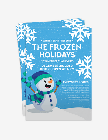 Fun Frozen Holiday Party Flyer
