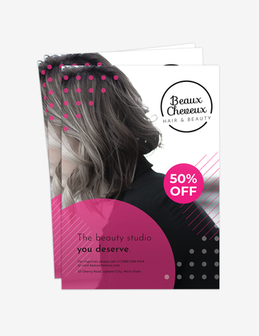Neon Pink Beauty Studio Flyer
