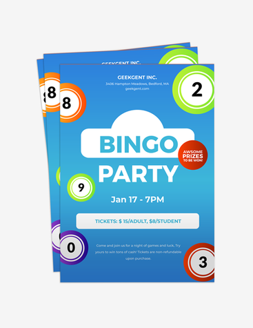 Fantastic Bingo Party Flyer