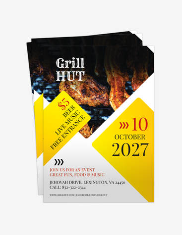 Appealing Barbeque Resto Flyer
