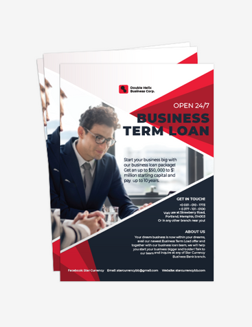 Red Business Term Loan Flyer