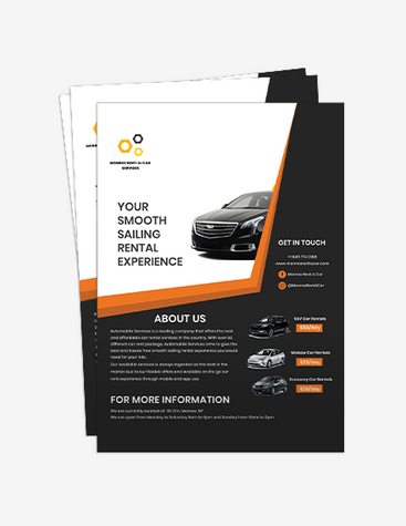 Bold Car Rental Services Flyer