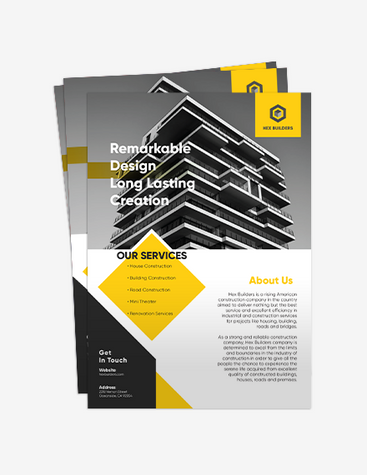 Yellow Construction Firm Flyer