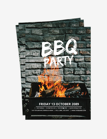 Community Barbecue Party Flyer
