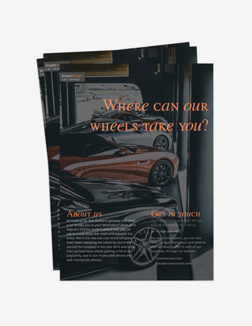 Bold Car Rental Shop Flyer
