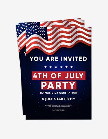 Fourth of July Day Party Flyer