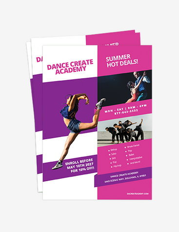 Promotional Dance School Flyer