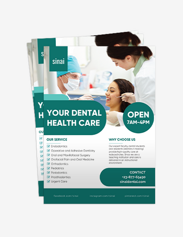 Green Dental Practice Flyer