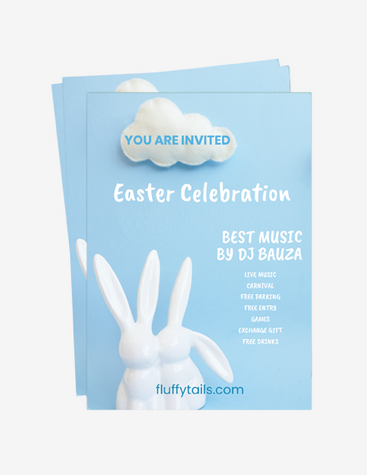 Blue Easter Celebration Flyer