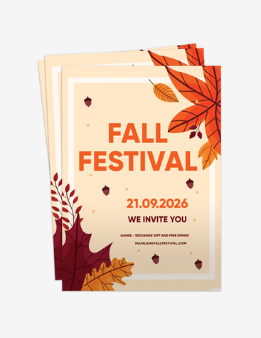 Orange Fall Festival Flyer