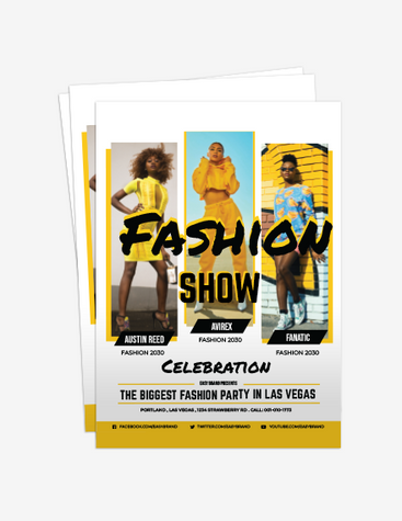 Yellow Fashion Show Flyer