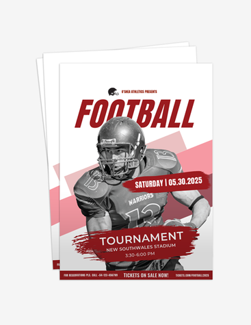 Red Football Tournament Flyer