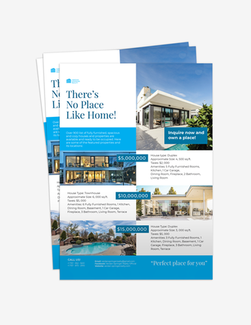 Blue Real Estate Company Flyer