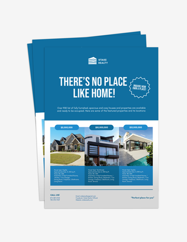 Blue & White Realty Firm Flyer