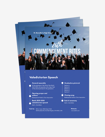 Blue Commencement Day Flyer
