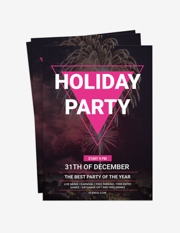 Neon New Year Party Flyer