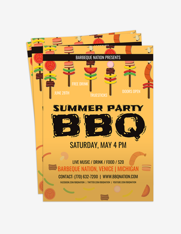 Fun Barbeque Party Event Flyer