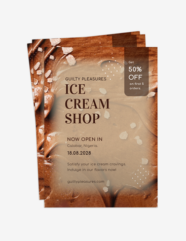 Luxe Ice Cream Shop Flyer