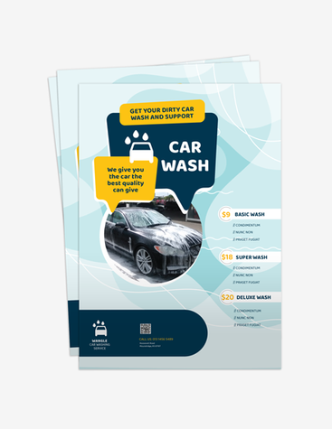 Quirky Car Wash Service Flyer