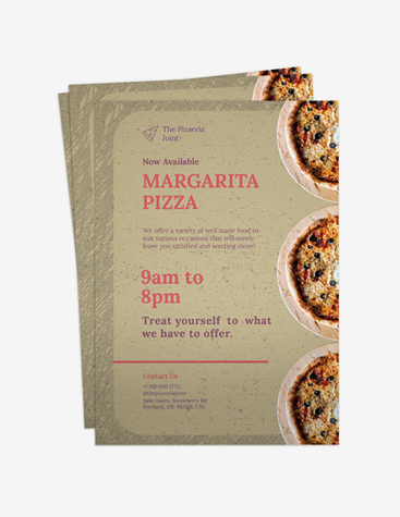 Artistic Pizza Place Flyer