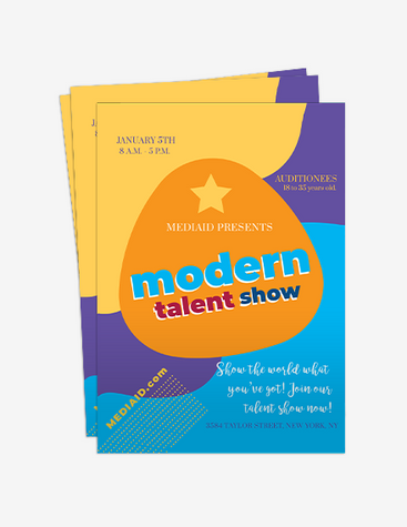 Fun Talent Show Audition Flyer