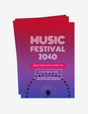 Cool Music Festival Flyer