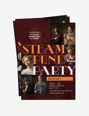 Steampunk Party Flyer