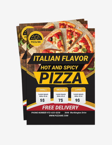 Vibrant Pizza Delivery Flyer