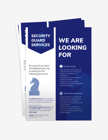 Blue Security Guard Post Flyer